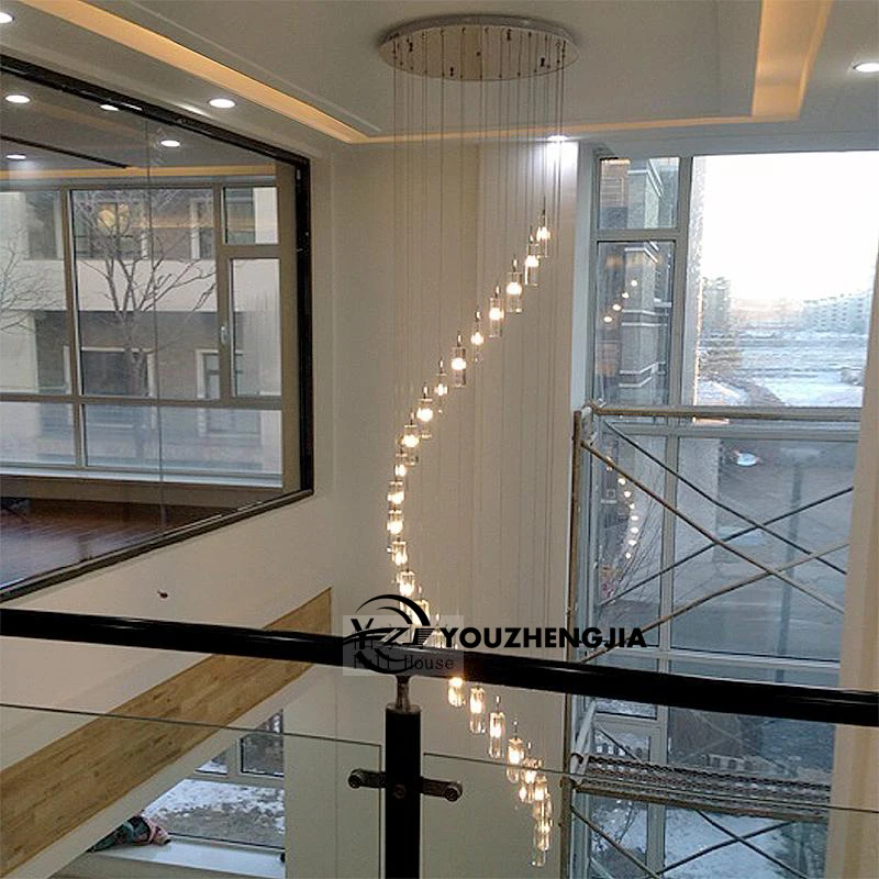 Современная китайская простая светодиодный лла Хрустальная блочная длинная