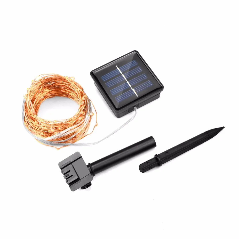 Светодиодная гирлянда на солнечной батарее 10 м 20 | Освещение