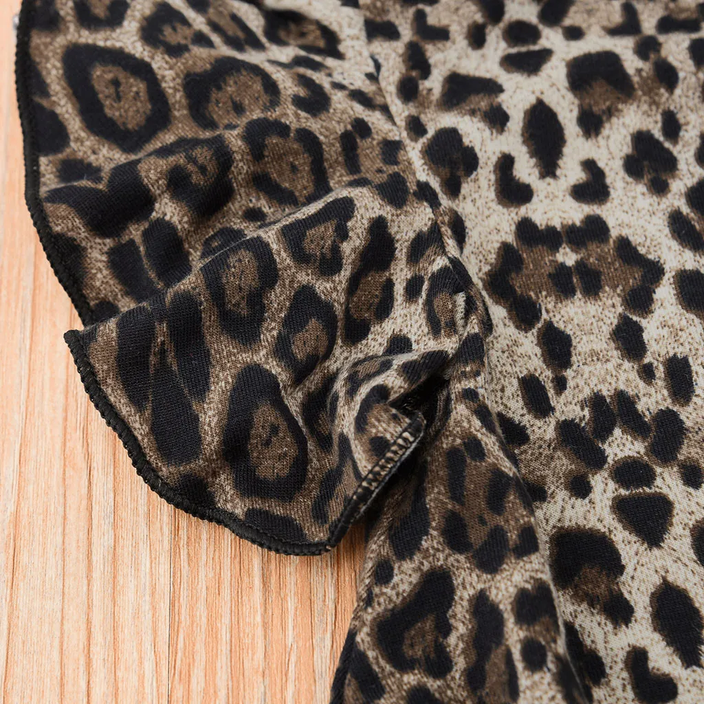 Модный Детский комбинезон с рукавами воланами для новорожденных девочек принтом