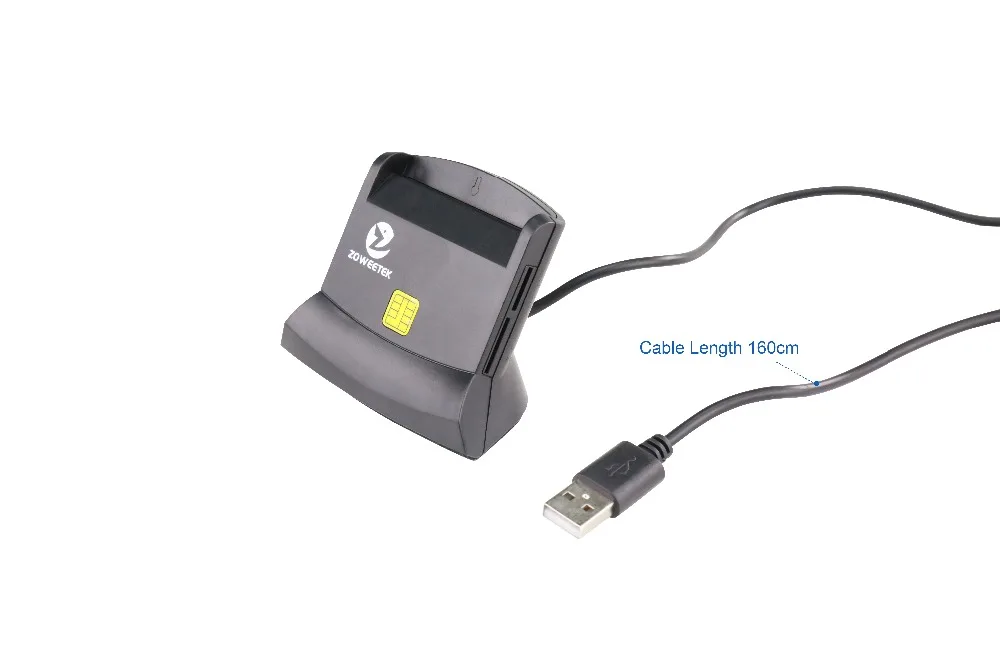 Zoweetek 12026-6 DOD военный USB считыватель смарт-карт/CAC считыватель карт общего доступа писатель