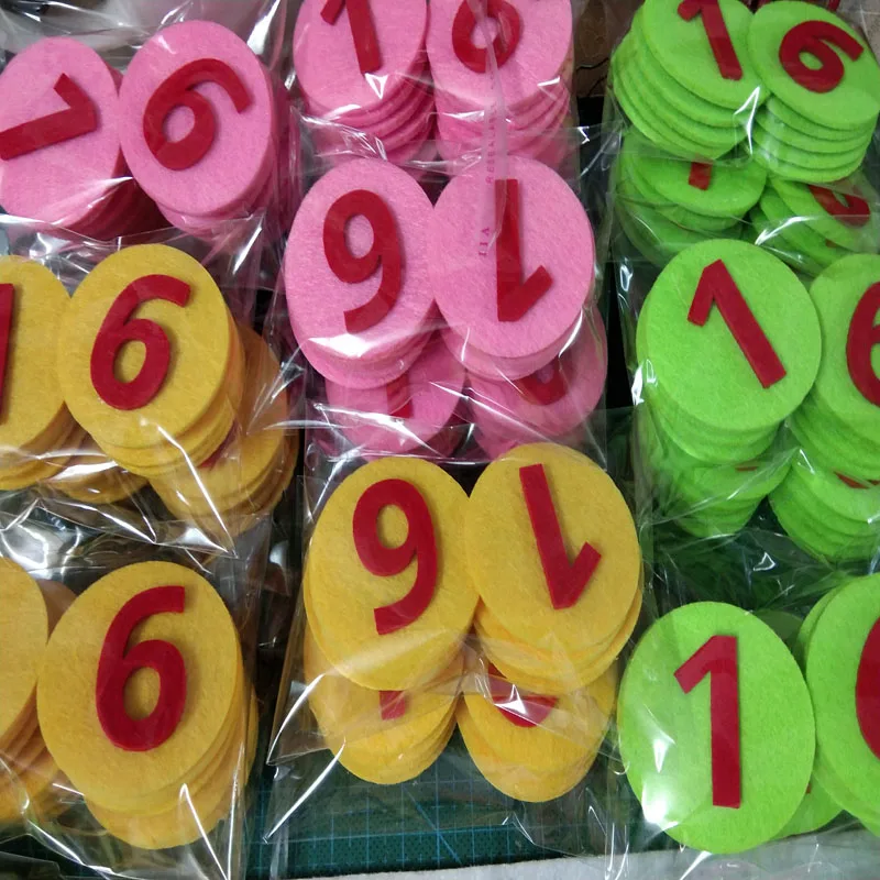 10 шт. войлочная ткань с красными цифрами нетканое украшение ручной работы