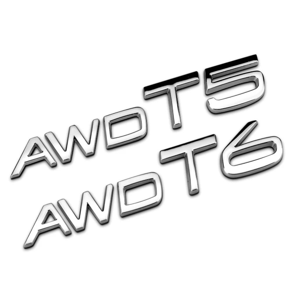 3D металлический T5 T6 AWD логотип автомобиля Стикеры для Volvo XC60 XC90 S60 S80 S60L V40 Авто