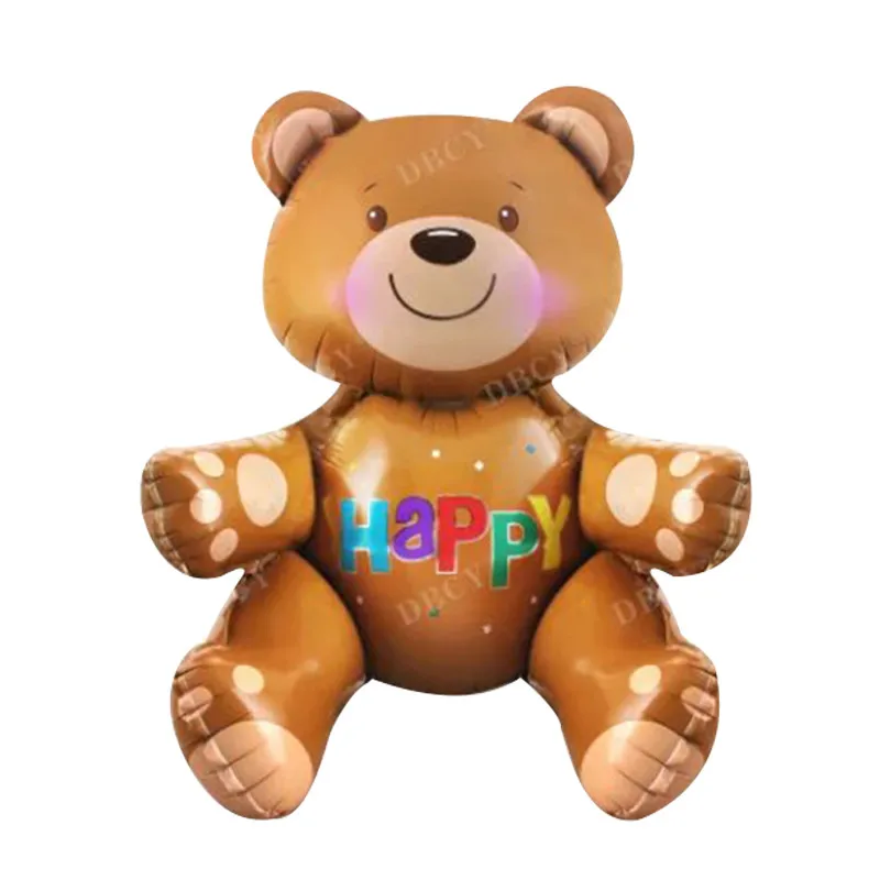 1 шт. большой мультфильм 3D Медведь фольга воздушные шары для дня рождения