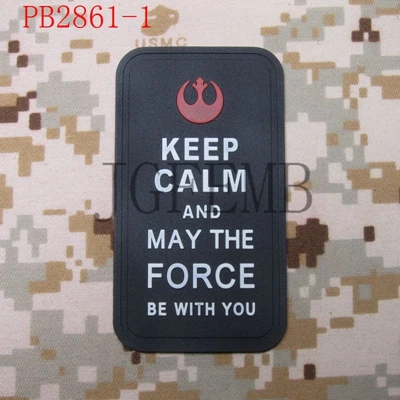 PB2861colour С надписью «Keep calm and может сила быть с вами Повстанческий Альянс 3D накладка из ПВХ - Цвет: PB2861colour