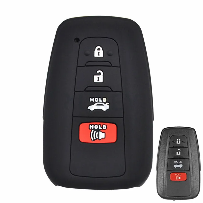 Силиконовый чехол для Toyota Camry CHR Corolla RAV4 Avalon Land Cruiser Prado Prius чехол дистанционного брелока 2 3 4 кнопки