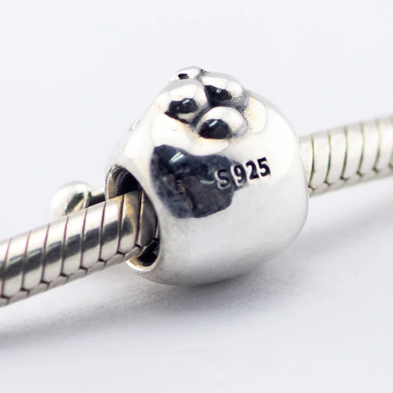 Подходит для браслета Pandora из настоящего серебра 925 пробы заметный кролик