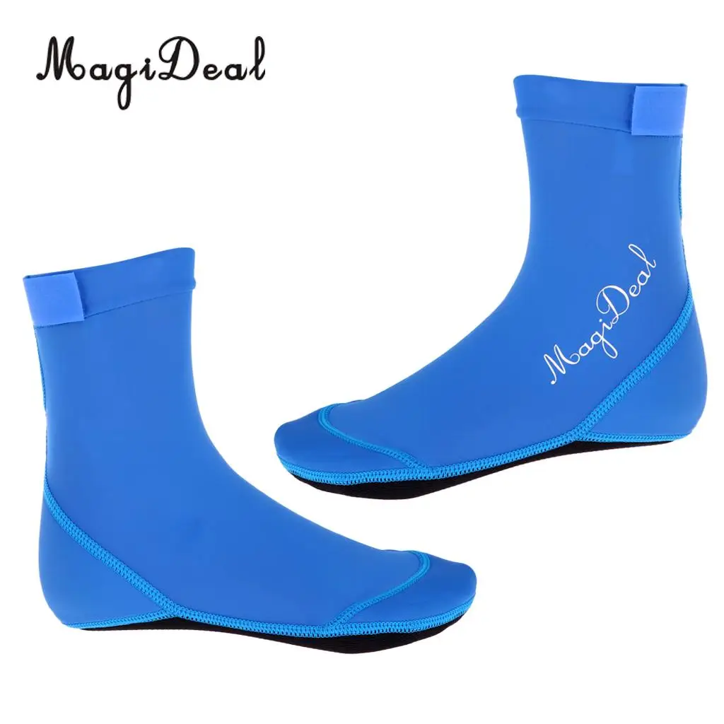 XS Blue MagiDeal Нескользящие гибкие удобные неопреновые носки для подводного плавания, плавания, пляжа, бассейна обувь для взрослых и детей унисекс-все размеры - Цвет: XS Blue