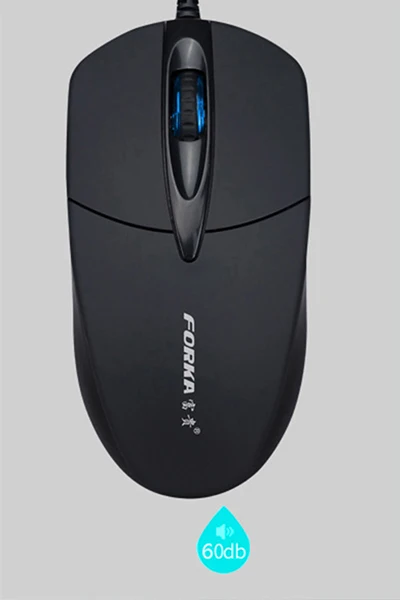 Black Forka Silent Click USB Проводная компьютерная эргономичная мышь Mute PC Компьютерная игра бизнес для ПК ноутбук офисный аксессуар - Цвет: Black