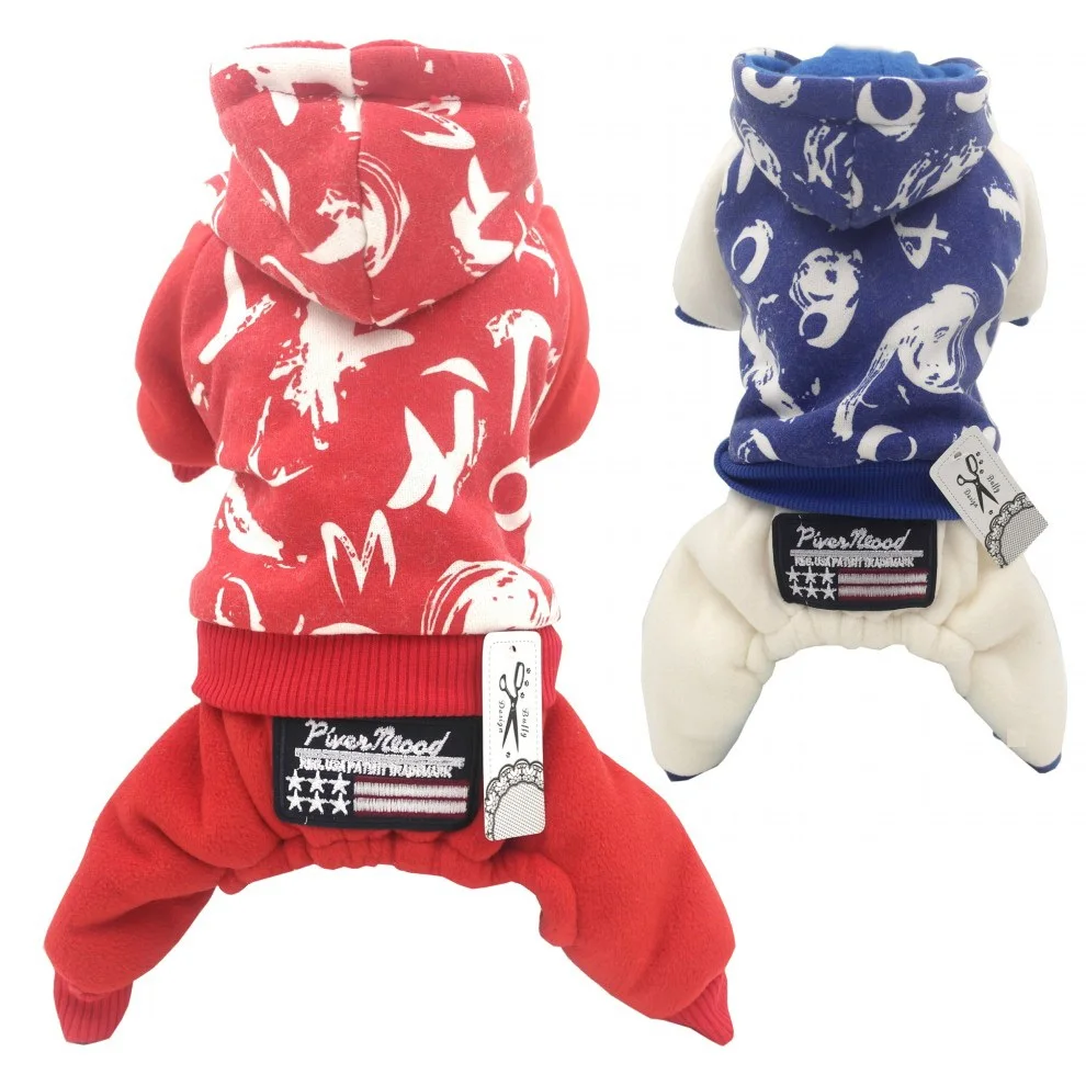 

NEW Autumn Winter Dog Jumpsuit Pet Outfit Clothes for Small Pet 3 Color Fleece Inside XS S M L XL 2XL