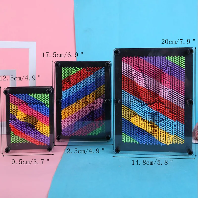 Радужная пластиковая квадратная ручная печать 3D клон модель украшения