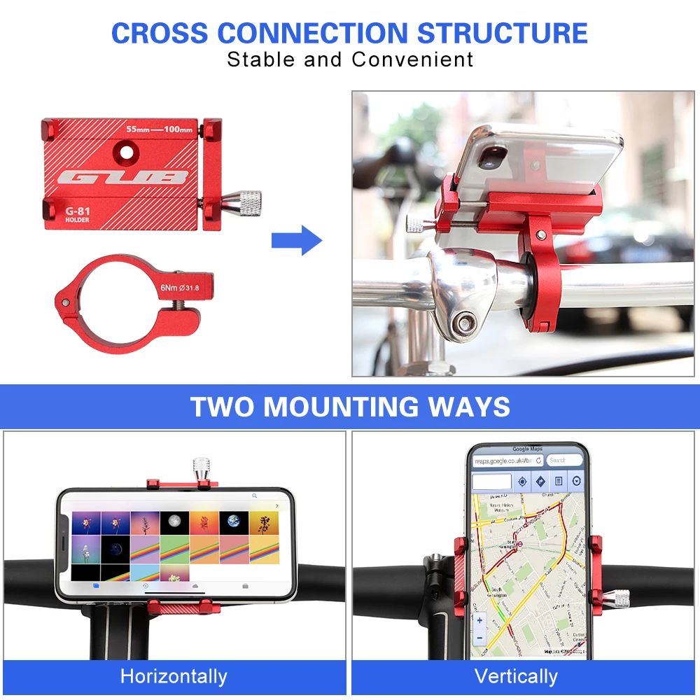 Регулируемый велосипедный держатель для телефона GUB на руль горного велосипеда