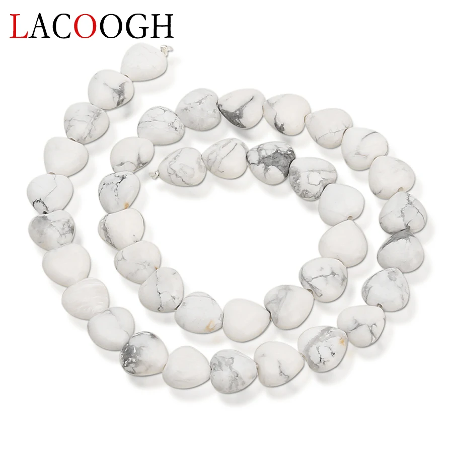 Модные опаловые кварцевые чакры Howlite оптом каменные бусины в форме сердца