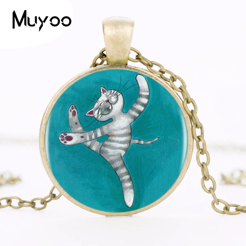 Женская цепочка с логотипом Танцующая кошка 4 цвета|necklace women|vintage necklacependant necklace |