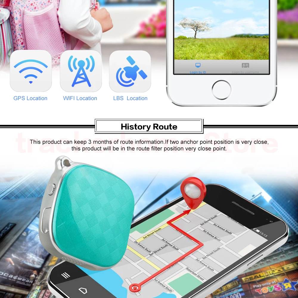 A9 модный gps+ LBS+ Wi-Fi мини дети студент gps трекер устройство определения местоположения gps устройства слежения 5 дней в режиме ожидания веб платформы/