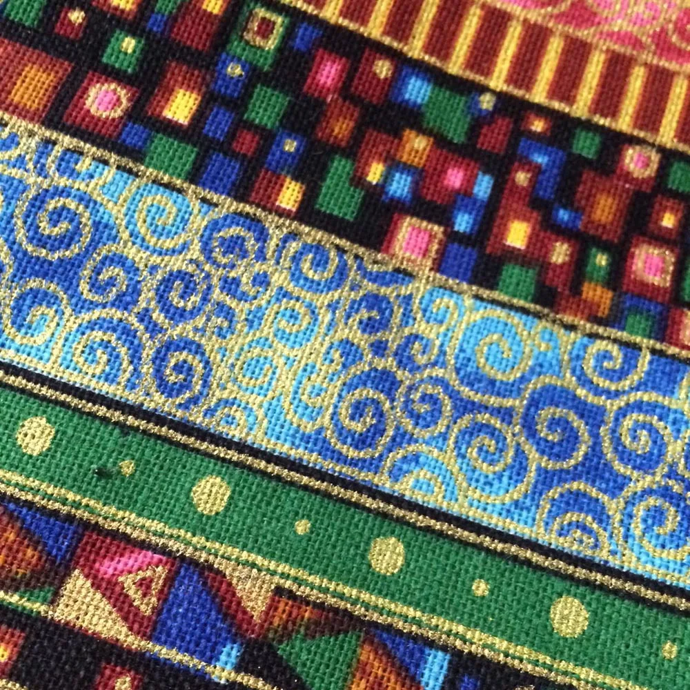 Ткань для штор сделай сам в этническом стиле Смешанная хлопково льняная ткань с