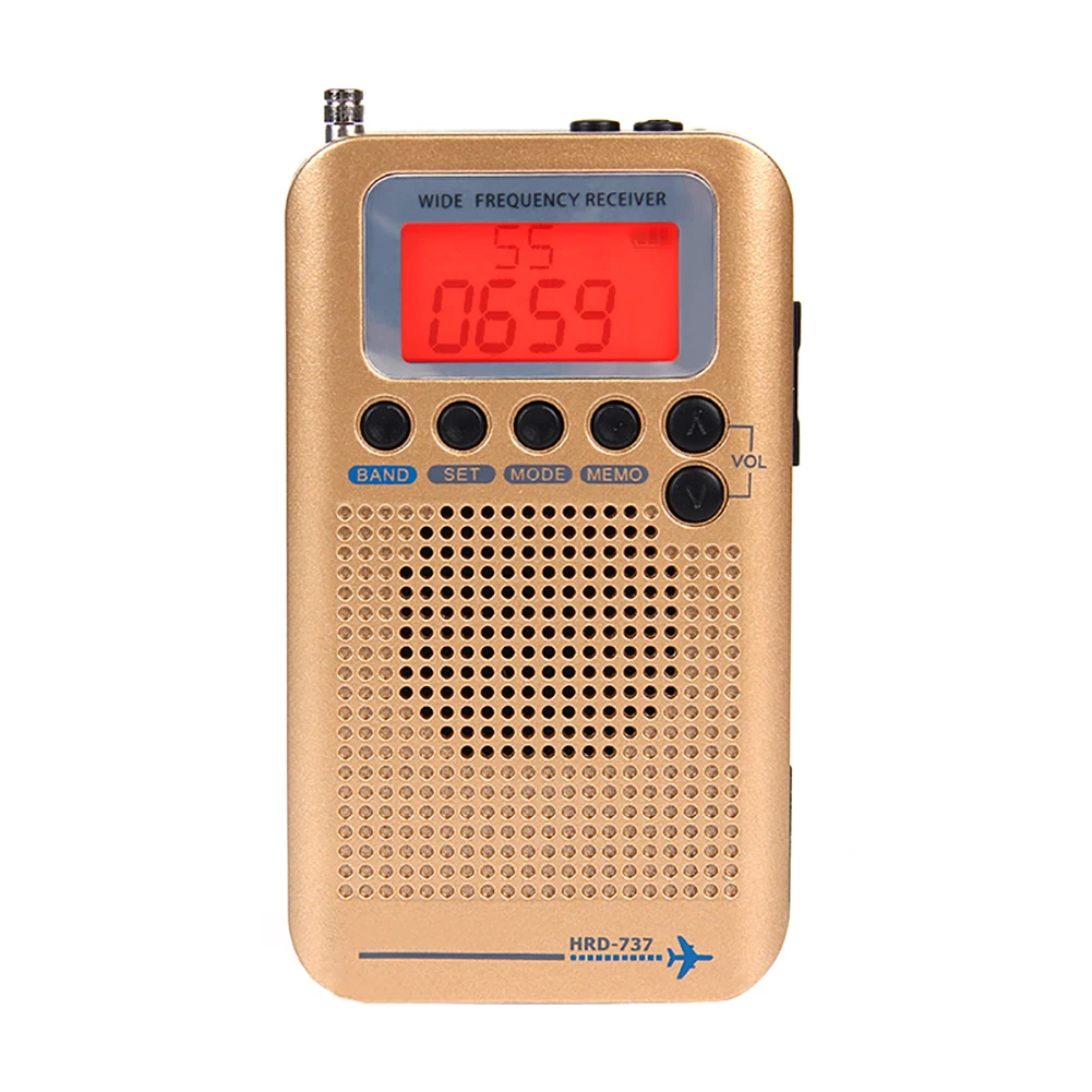 Мини радио HRD-737 портативный цифровой lcd полный диапазон FM/AM/SW/CB/Air/VHF радио стерео приемник радиосвязи