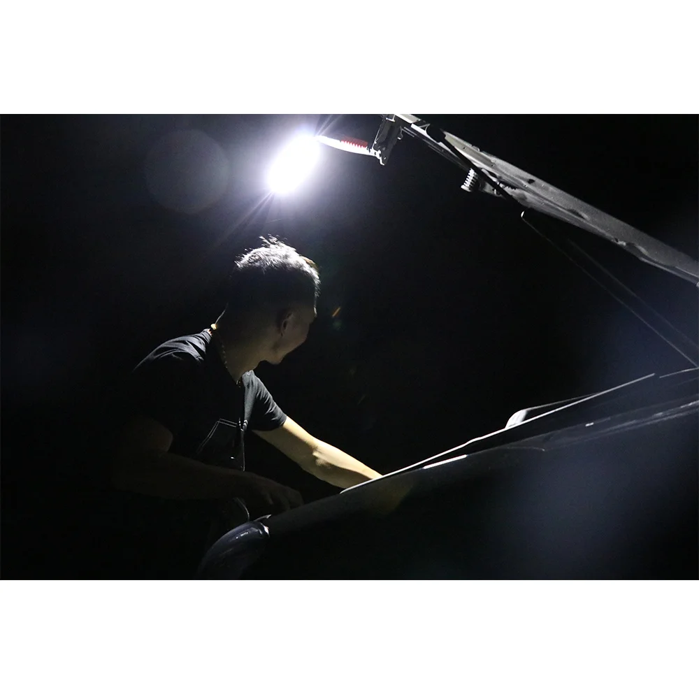 2 шт. COB светодиодный супер яркий Магнитный рабочий крючок Карманный ручной фонарь Удобная Лампа походный светильник для палатки аварийный инспекционный светильник