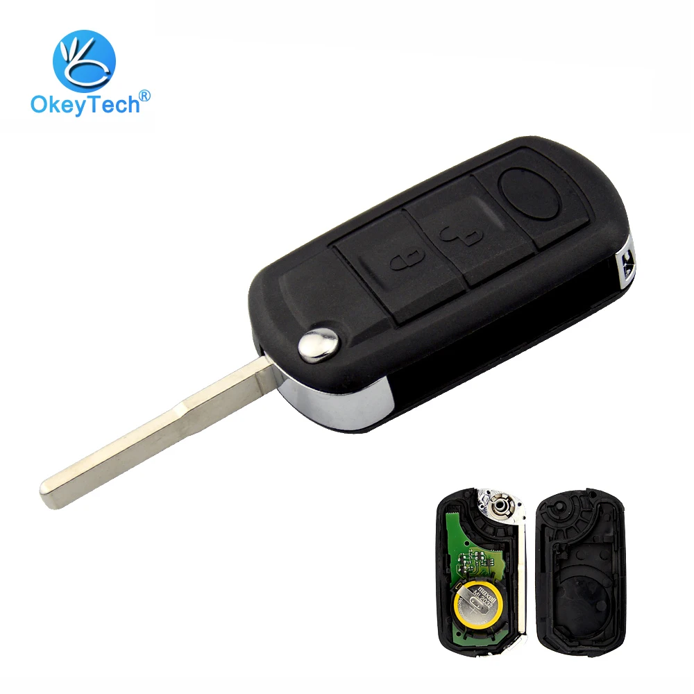 Складной 3 кнопочный ключ OkeyTech 433 МГц ID46 PCF7941 для LAND ROVER Range Rover Sport LR3 Discovery|Ключ от
