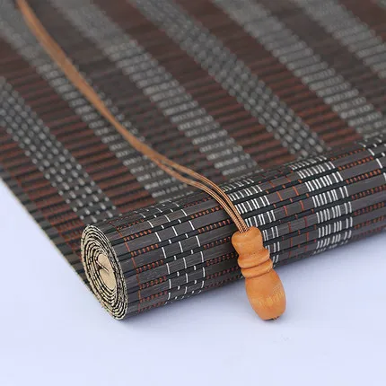 Gray color Новое поступление, зеленые бамбуковые рулонные шторы, оконные рулонные шторы, Затемненные рулонные шторы, занавески, винтажные, для крыльца - Цвет: Gray color