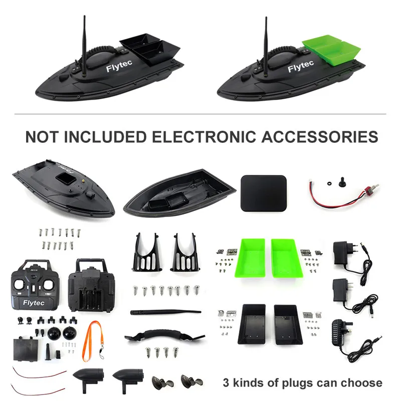 Flytec 2011-5 поколения рыболовная приманка Rc лодка комплект без платы Батарея Мотор