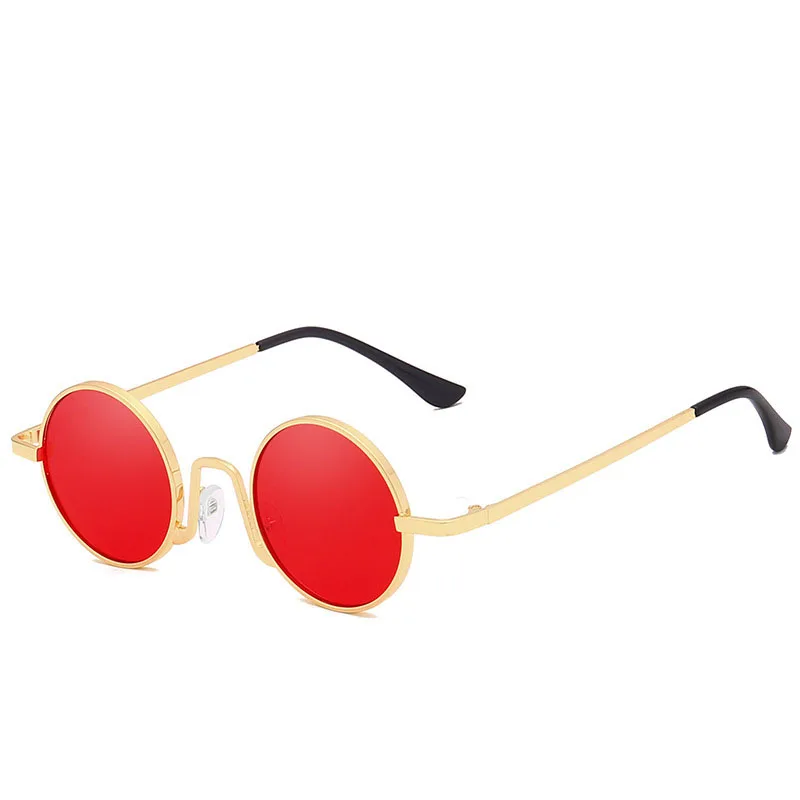 New Steampunk Small Round Sunglasses Men Women Metal Frame Shades Brand Designer Sun glasses Mirror High Quality UV400 | Аксессуары для