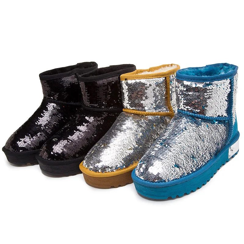 Зимние новые женские супертеплые ботинки Цилиндры оптом Нескользящие