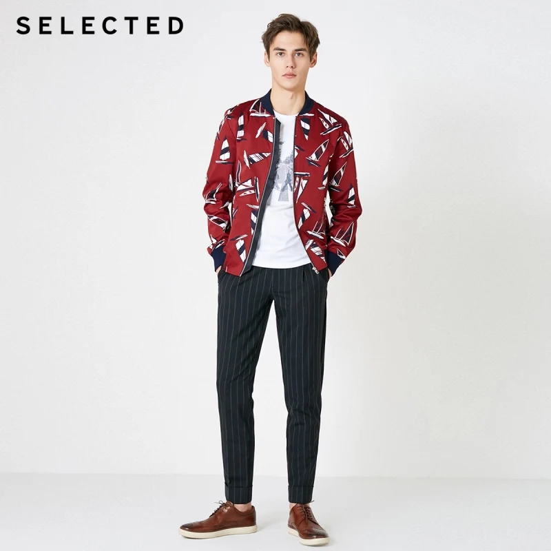 Мужские весенние повседневные брюки в полоску из смешанной шерсти Размеры S |