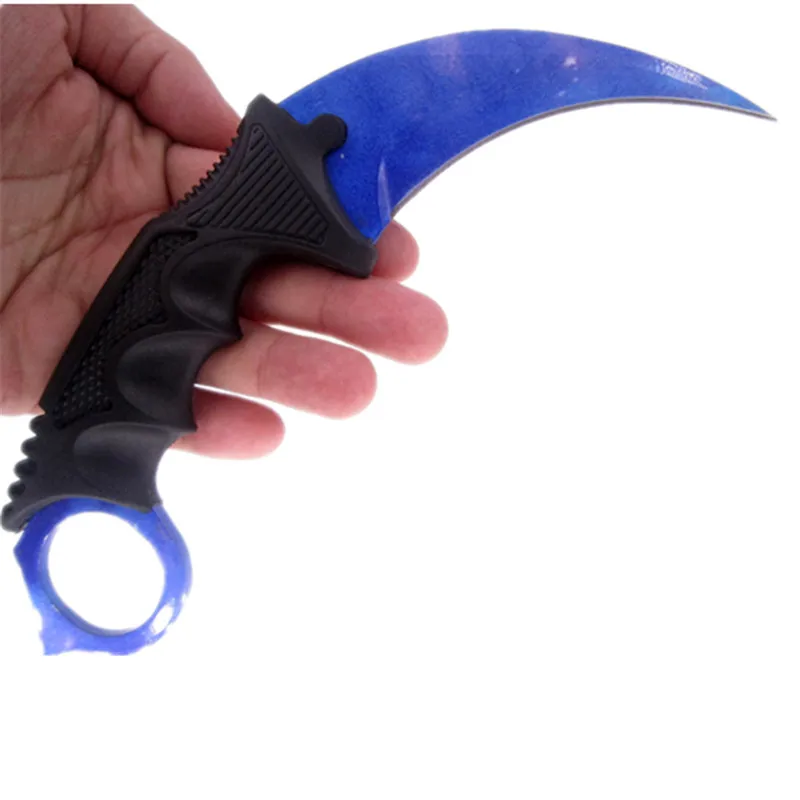 2 Взрывные Модели CSGO счетчик-Karambit нож с фиксированным лезвием lore тактическая охотничья Радужная спасательная оболочка Тигр и нож посылка перевозка груза - Цвет: 2