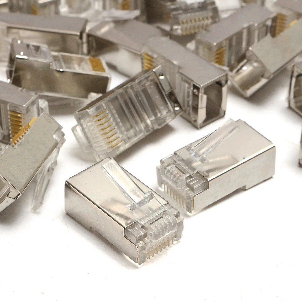 50 шт./лот RJ45 Cat6 разъем 8Pin 8P8C экранированные Разъемы Разъем интернет-разъем
