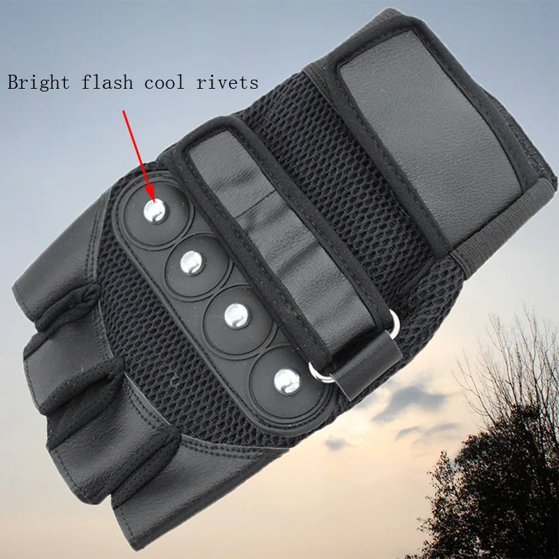 Велосипедные панк-перчатки с полупальцами мужские женские летние перчатки велосипедные гуантес Ciclismo спортивные велосипедные перчатки с заклепками варежки G48