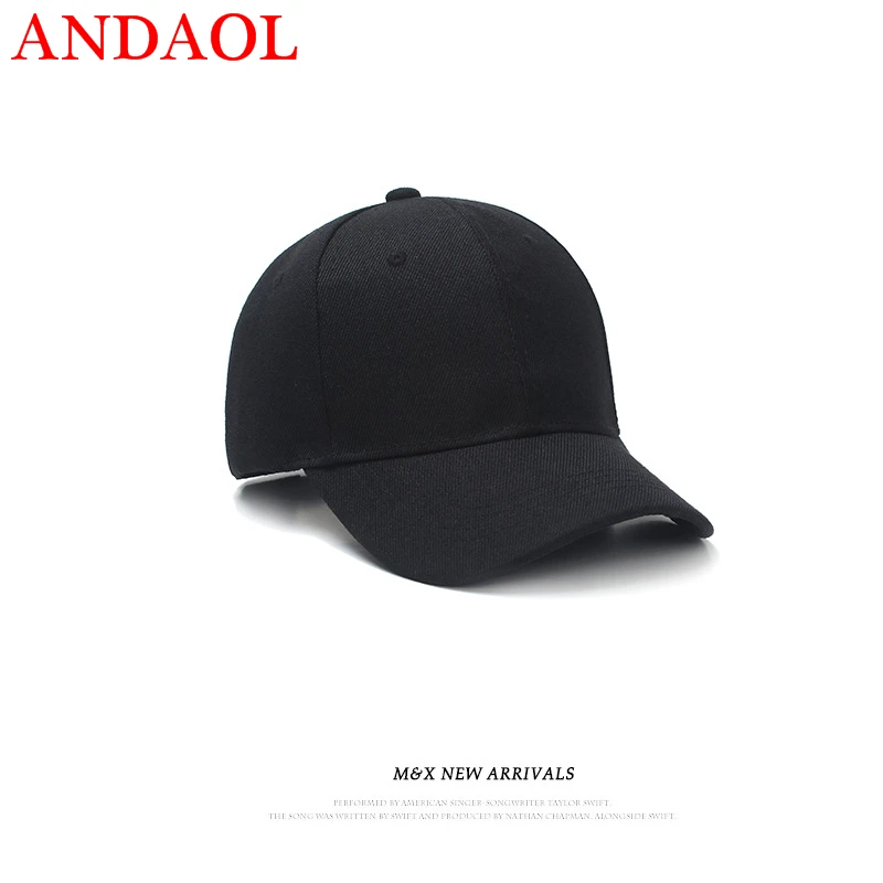 

ANDAOL Adult Unisex Casual Cap Summer Solid Adjustable Men Women Baseball Cap Hight quality Outdoor Marvel Multicolor Sun Hat