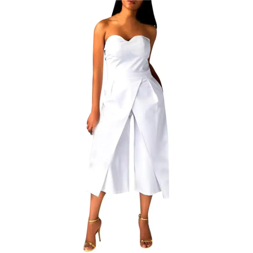 Комбинезон женский без бретелек клубный бодикон рукавов # E|party jumpsuit|jumpsuit
