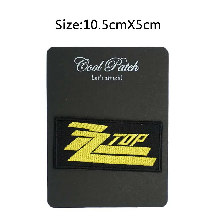 ZZ топ золотые с принтом музыкальной группы помощью утюга/пришить патч футболка