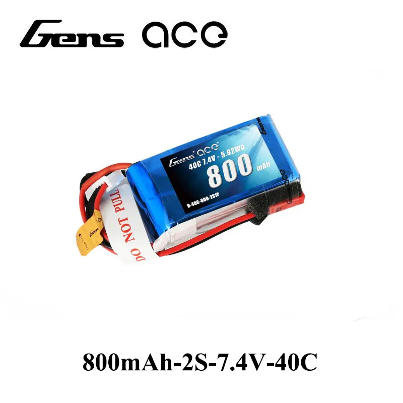 Gens ace Lipo Battery 2S 800mAh 7 4 V Pack 40C RC for 250 Helicopter Drone 800mm Warbird High Performance|lipo battery|lipo battery 2src |
