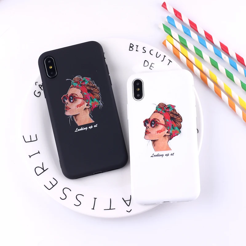 

Girls Gang Fun Fashion Cute Soft Matte Silicone Matte Case Fundas Coque Cover For iPhone 11 Pro 12 8 8Plus X XS Max 7 7Plus