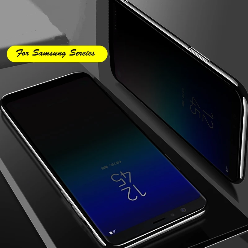 EXUNTON для samsung Galaxy A6, A6 Plus, A8, A8 Plus, A9,, переднее антишпионское закаленное стекло, Антибликовая Защитная пленка для экрана
