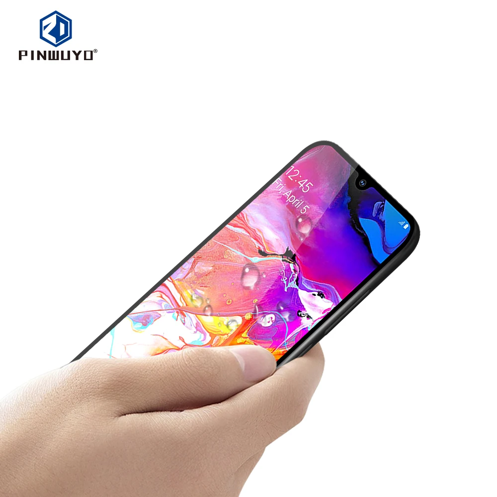 Pinwuyo для samsung Galaxy A70 Стекло 6 7 дюймов пленка полного покрытия Экран протектор