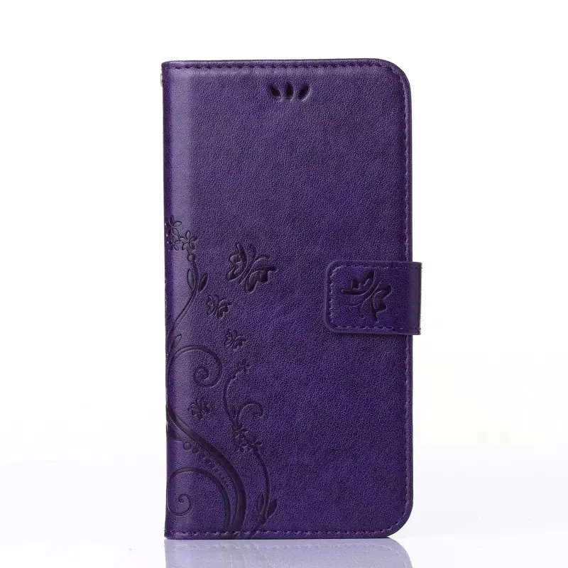 Чехол-бумажник для samsung Galaxy Xcover 3 G388F Xcover3 G388, дизайн с бабочками и цветами, Магнитный чехол, флип-чехлы из искусственной кожи - Цвет: Фиолетовый
