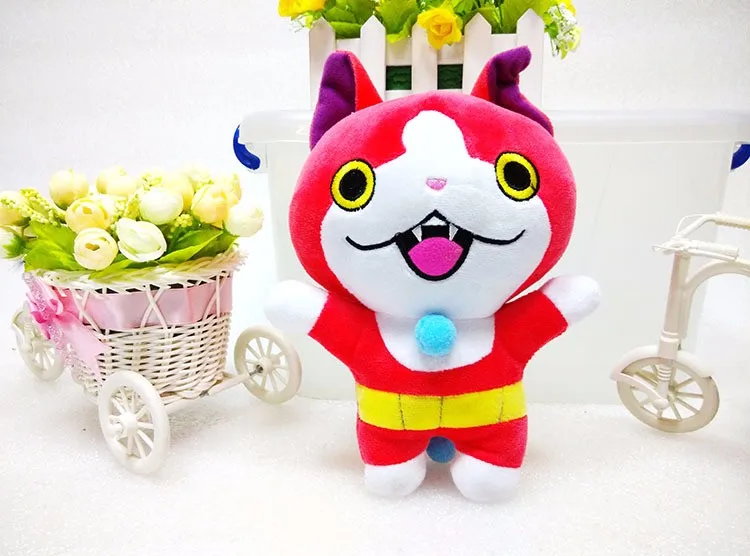 Yo kai Yokai часы Плюшевые игрушки 20 см Kawaii youkai Jibanyan Komasan шепот плюшевые мягкие