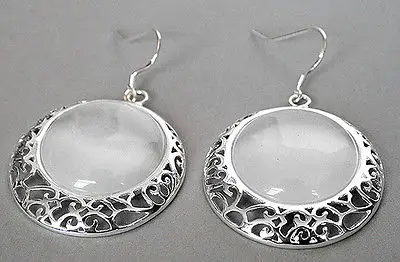 Бесплатная Винтаж натуральный белый опал кошачий глаз 925 пробы серебряные