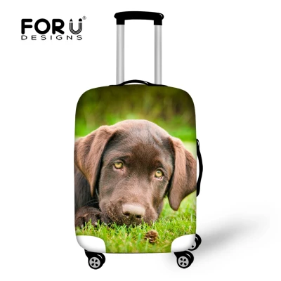 FORUDESIGNS/Эластичный Чехол для багажа для путешествий с изображением милой собаки хаски 18-30 дюймов, чехол для путешествий, пылезащитный чехол, эластичный пылезащитный чехол для костюма - Цвет: CA5002