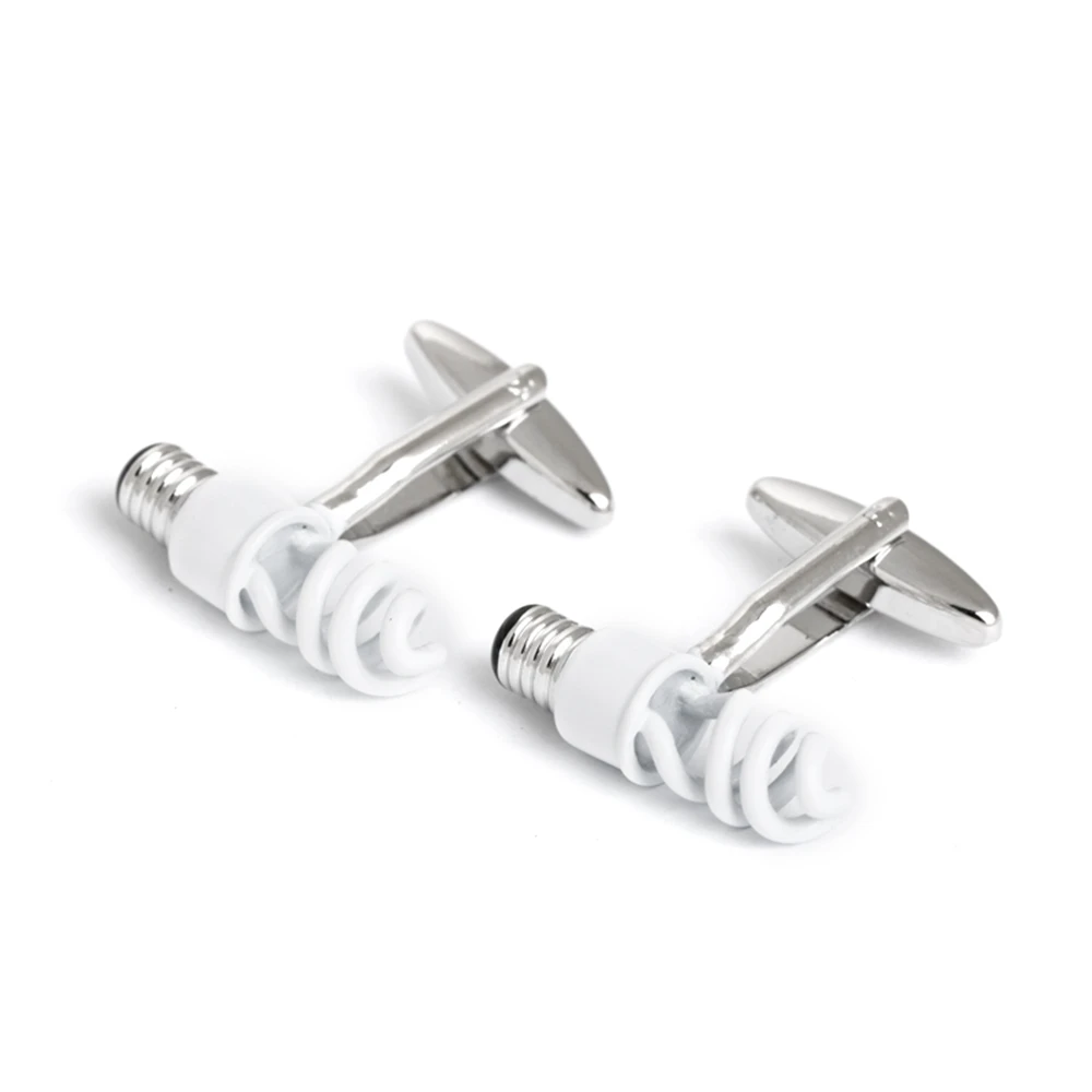 Мужские ювелирные запонки fFor рубашки высокого качества забавные белые в форме