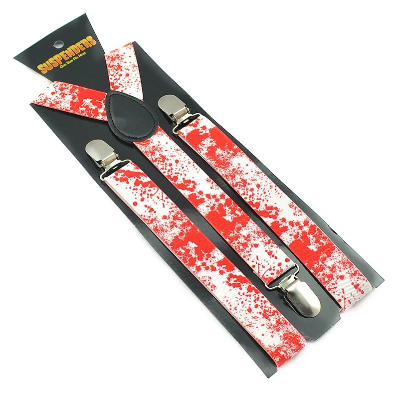 Новинка 2020 подтяжки с кровью вампира на Хэллоуин Эластичные для мужчин и женщин 2