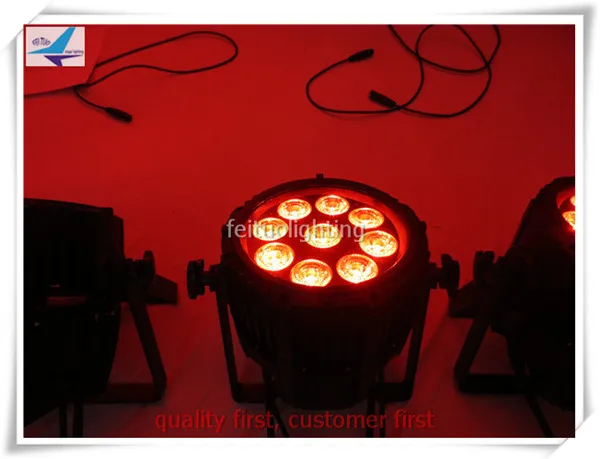 Бесплатная доставка Водонепроницаемый светодиодный плоский par 9x10 Вт rgbw 4в1 led Мини