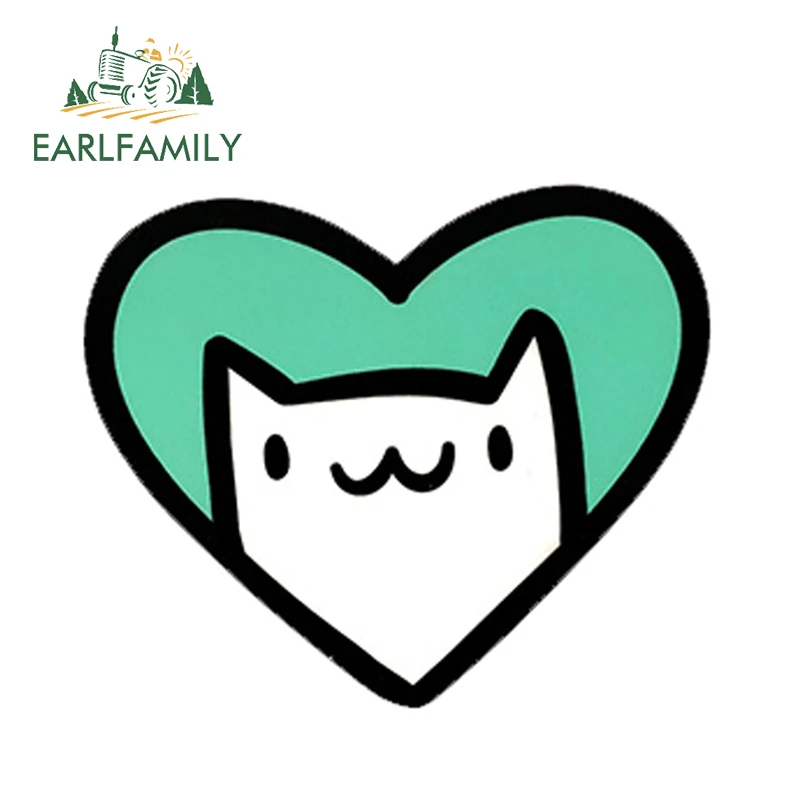

EARLFAMILY 13 см x 10,9 см милые стикеры на автомобиль кошачье сердце Виниловая наклейка для бампера Окно Наклейка Водонепроницаемый Автомобильный ...