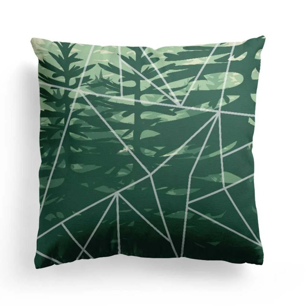 Meijuner наволочка индивидуальная зеленая Геометрическая Полиэстеровая для отеля