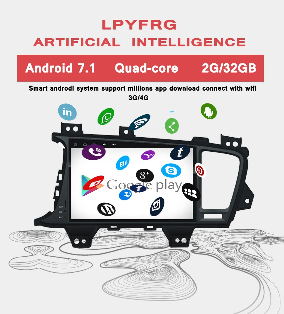 Deckless Octa Core 9 &quotandroid 10 0 автомобильный DVD плеер для Kia K5/Kia Optima 2011 2015 gps радио 4G стерео