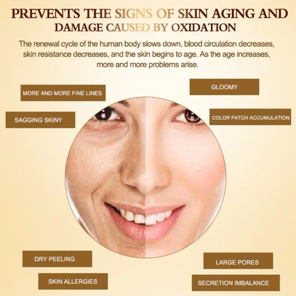 

24k Gold Foil Firming Serum Moisturizing Tighten Skin Smooth Fine Lines Anti-Aging Whitening Hydration Essence