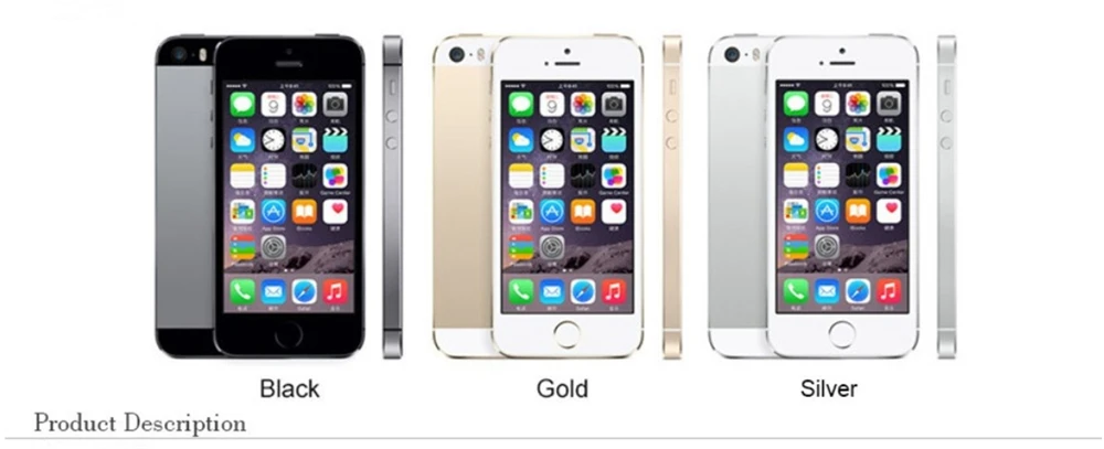 Разблокированный смартфон Apple iPhone 5S 4," 640x1136px двухъядерный 64 Гб ПЗУ IOS gps Bluetooth мобильный телефон
