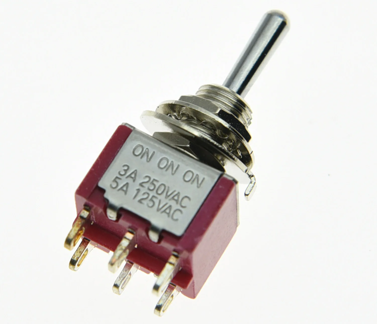 3x DPDT 6 Pin 3 пути ВКЛ./ВКЛ./вкл. Гитарный Мини тумблер салеком автомобиль/лодка